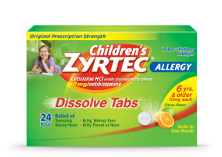 Children's ZYRTEC® Dissolve Tabs